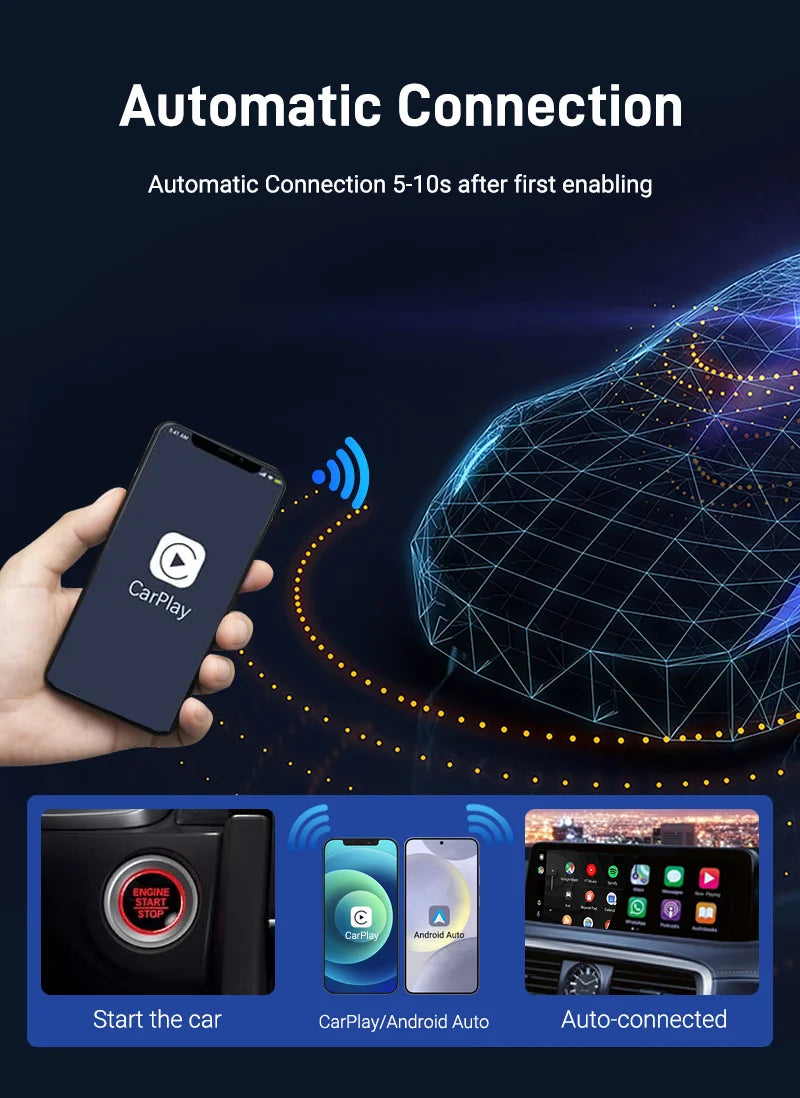 Adaptador inalámbrico CarPlay 2 en 1